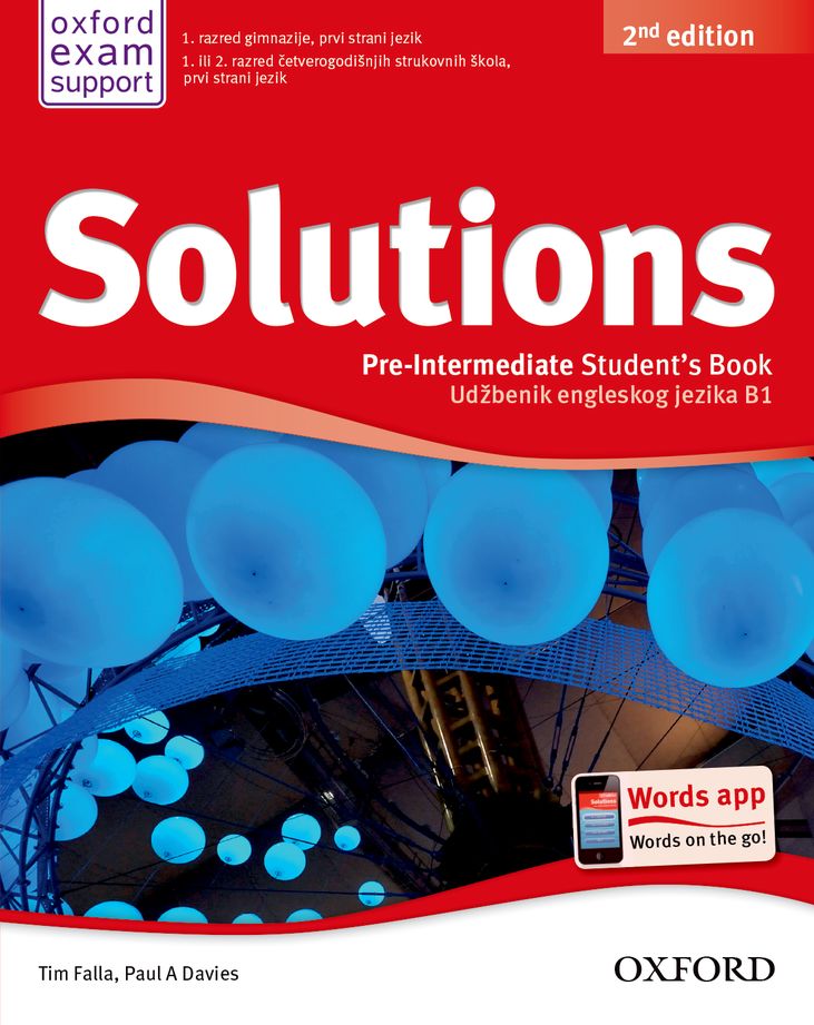 Naslovnica: SOLUTIONS 2nd ED PRE-INTERMEDIATE SB 