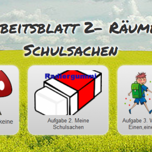 Räume,Möbel,Schulsachen