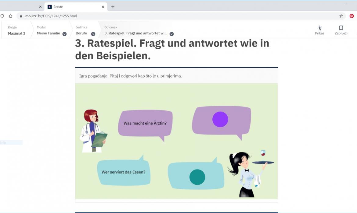 Maximal 3: Hausaufgabe (Meine Familie, Berufe)