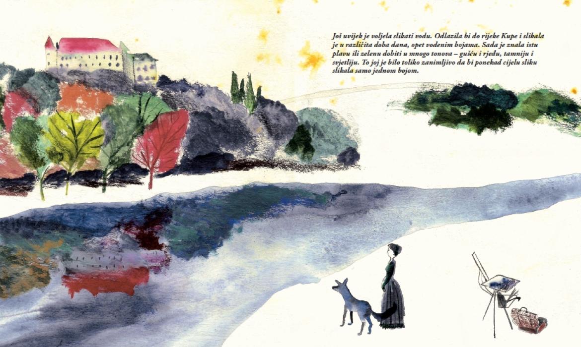 Ilustracija iz slikovnice Šest šetnji Slave Raškaj / izdavač Mala zvona
