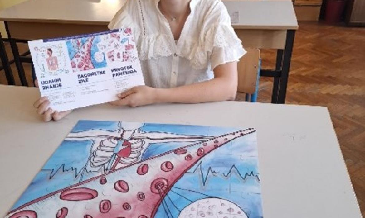 Slika 6. Crtež edukativne slagalice na temu krvožilnog sustava